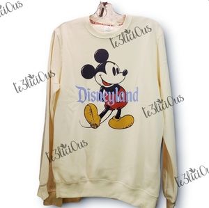 DISNEYLAND MICKEY MOUSE CREAM PULLOVER SWEATSHIRT